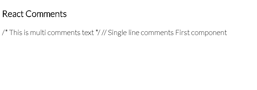 How to add comments to react jsx render method