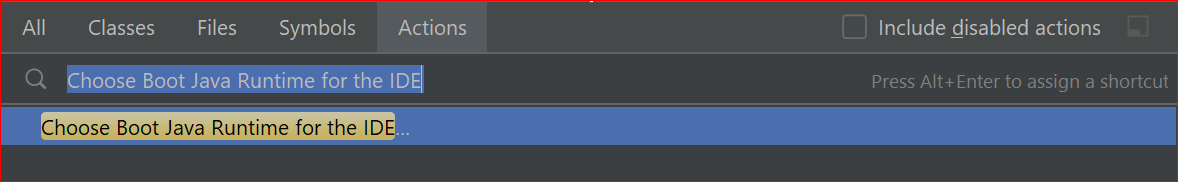 Intelli IDEA Choose Boot Java Runtime for the IDE