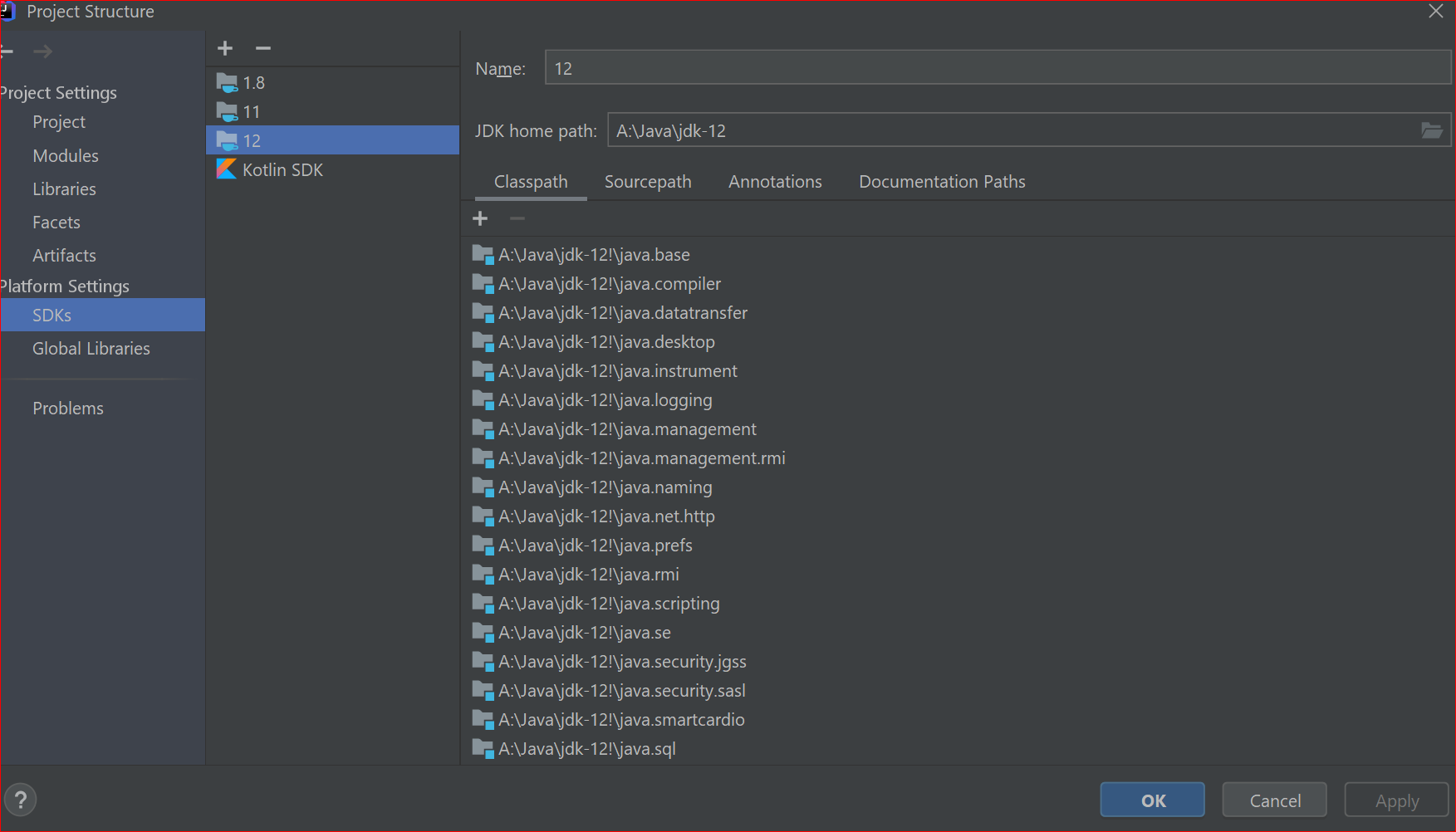 Intelli IDEA Change jdk runtime version 