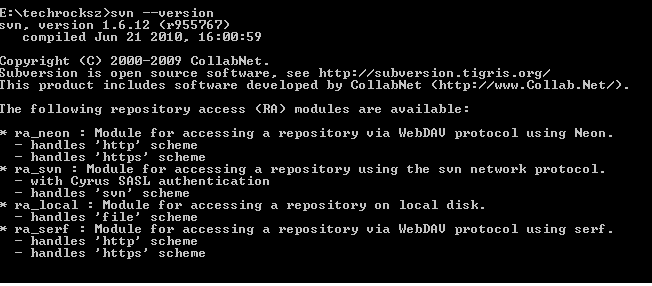 subversion svn command example