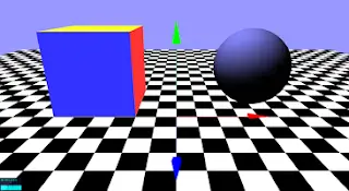 three.js library hello world javascript