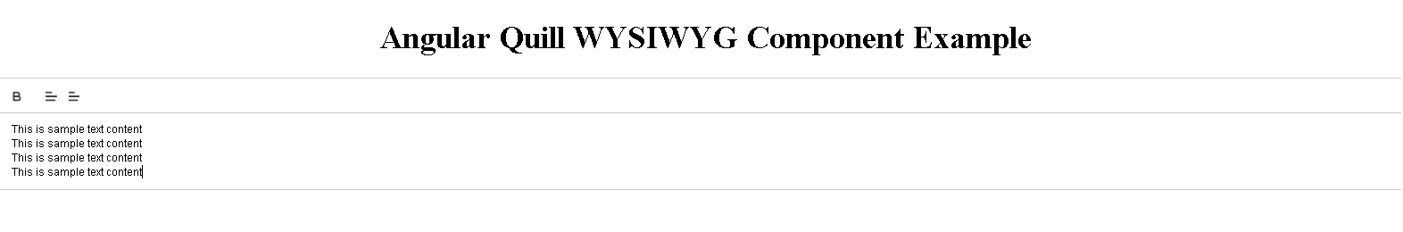 angular WYSIWYG Rich text editor quill
