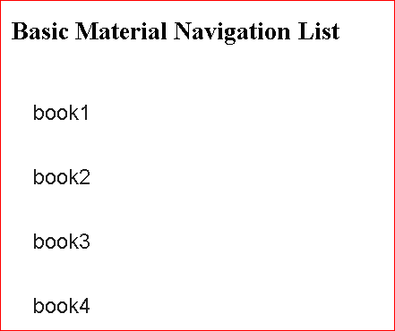 Angular material navigation list example