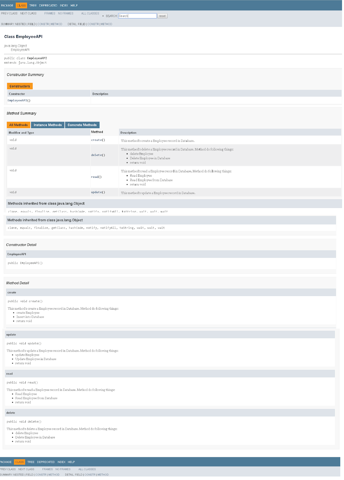 java10 summary tag generation