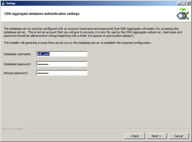 odk aggregate postgres database settings