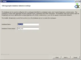 odk application database, user details information