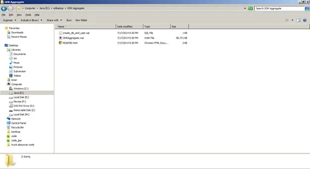 odk SQL and war files