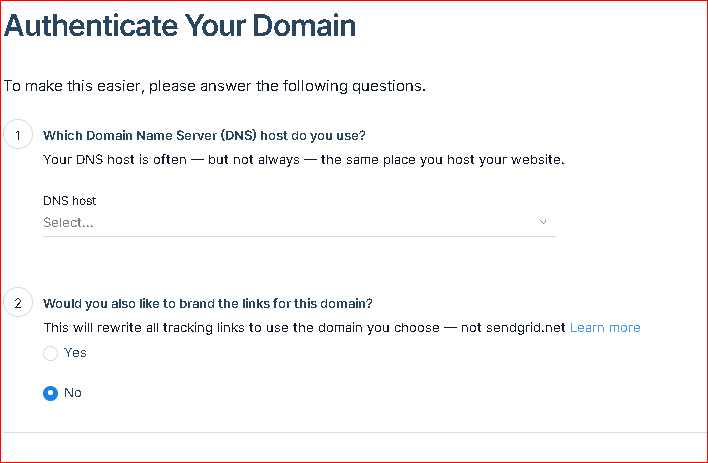 sendgrid domain verification