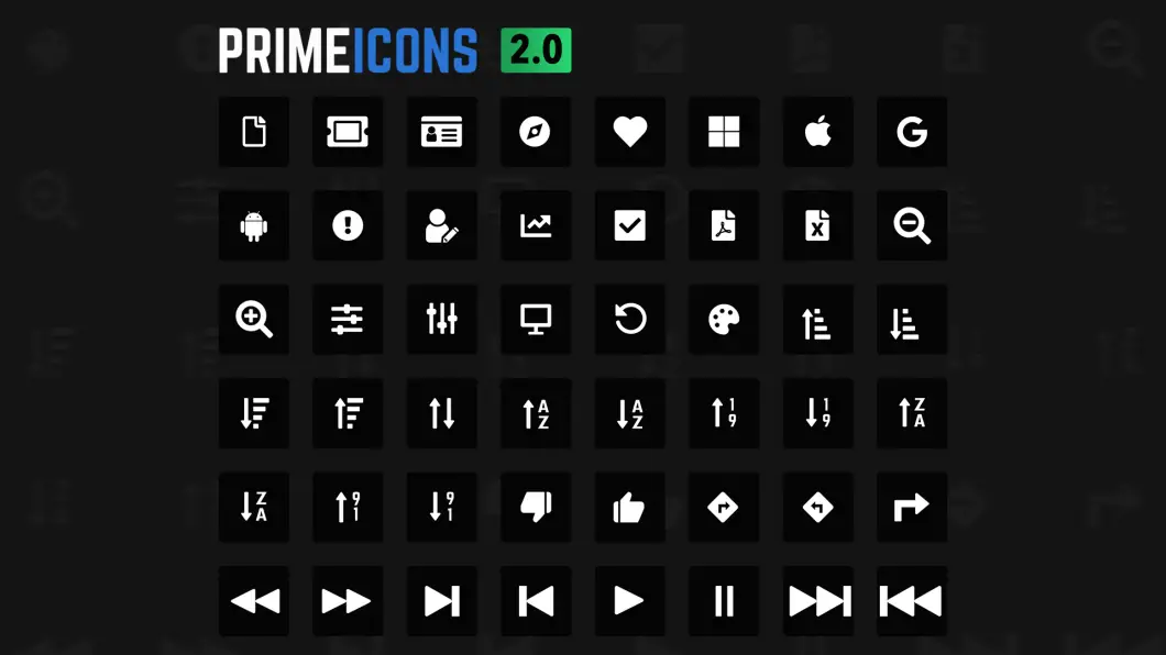 Complete Prime Icons list with examples 