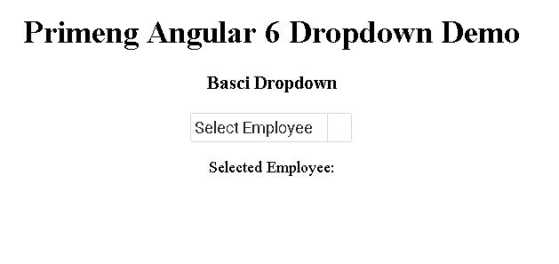 Angular 12 primeng Dropdown example