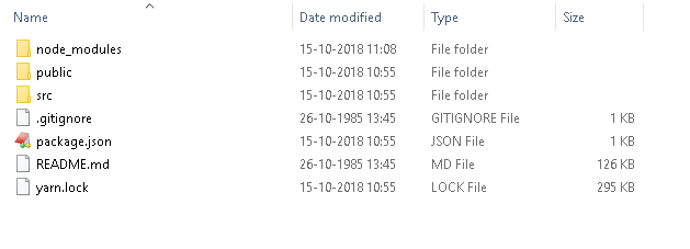 react app folder structure
